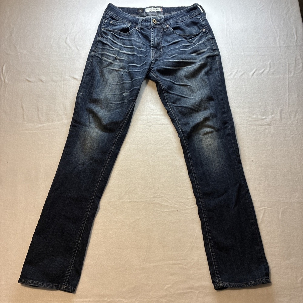 Departwest Trouper Distressed Jeans Mens Tag 30x32 (Fits 30x31) Denim Whiskered